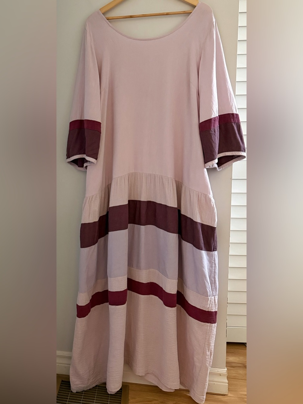 Free People Manda Linen Blend Midi Dress L